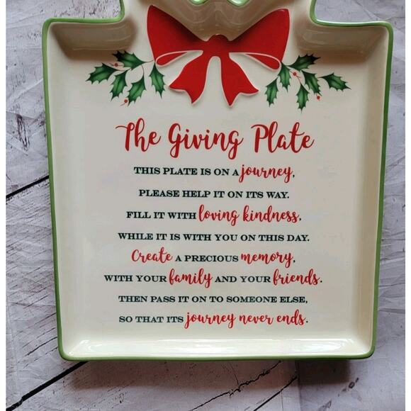 LENOX Hosting the Holidays Christmas Giving Plate New Open Box - Picture 5 of 9
